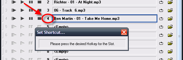Set a hot key